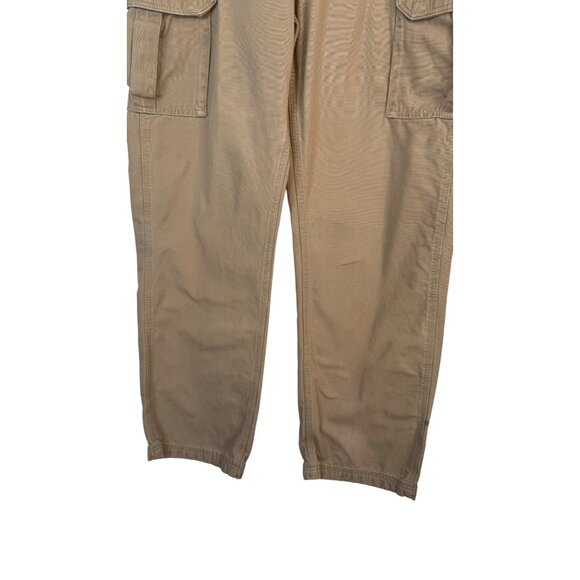 Carhartt 36 x 34 Mens Khaki Cargo Pants Dungaree Fit 100% Durable Workwear - Picture 13 of 14